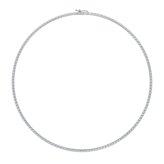Tennis Lab Diamond (9 ct.) Necklace (16 in.) 18K White Gold