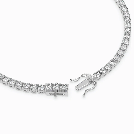 Pink Heart Tennis Lab Diamond Bracelet (5 ct. tw.) 18K White Gold