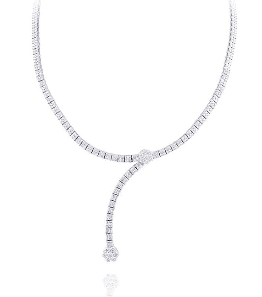 Bridal Lab Diamond (10 ct.) Drop Necklace (18 in.) 3/4 Diamonds 18K White Gold