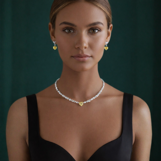 30 Carat Alma High Jewelry Bridal Lab-Grown Diamond Set 18K White Gold