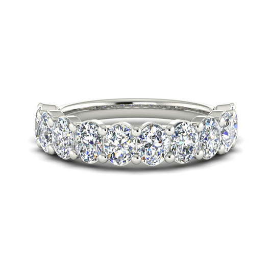 2 carat half eternity oval (2x0.1 carat) white gold 18karat