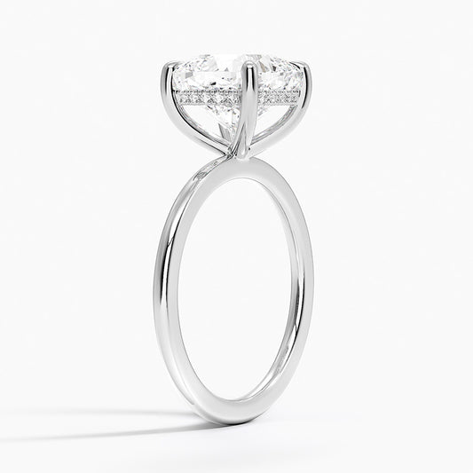 ecomposer-view with diamond shape-cushion, ecomposer-metal type-white-gold-18k