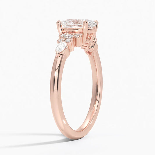 ecomposer-view with diamond shape-oval,ecomposer-size-1-ct,ecomposer-metal type-rose-gold-18k