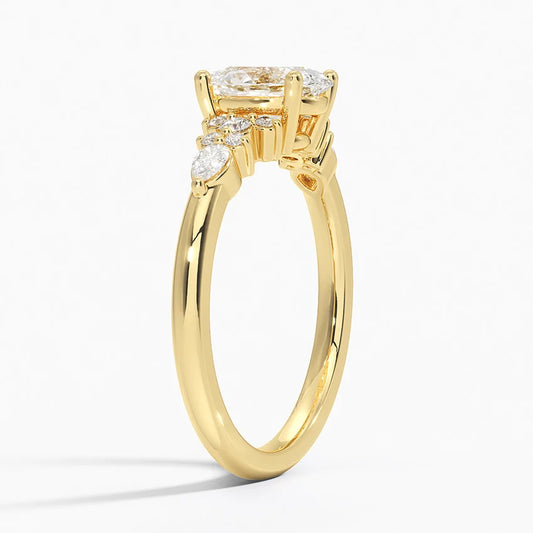 ecomposer-view with diamond shape-oval,ecomposer-size-1-ct,ecomposer-metal type-yellow-gold-18k