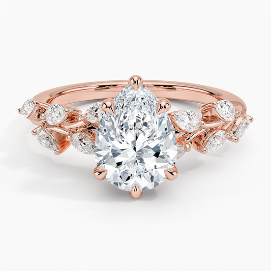 ecomposer-view with diamond shape-pear, ecomposer-size-1-ct, ecomposer-size-1.5-ct, ecomposer-size-2-ct, ecomposer-size-2.5-ct, ecomposer-size-3-ct, ecomposer-metal type-rose-gold-18k