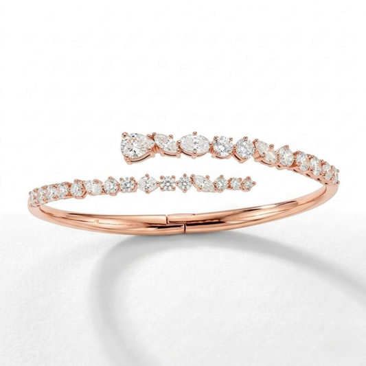 Odarka Bypass Bangle Lab Diamond ( 5 ct. tw) Bracelet 18K Gold