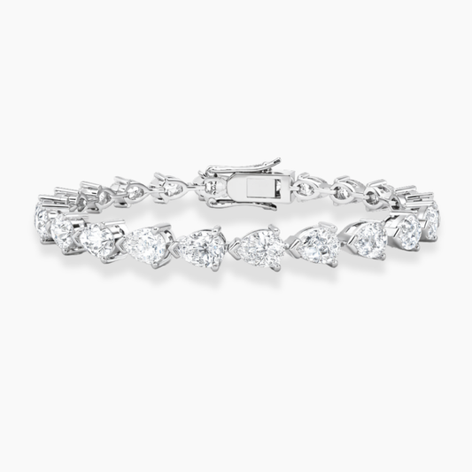 Pear East-West Tennis Lab Diamond Bracelet (3 ct. tw.) 18K Gold