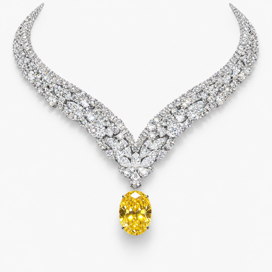 Dahya High Jewllery Lab Diamond (90 ct. total ) Necklace (17 in.) 18K White Gold