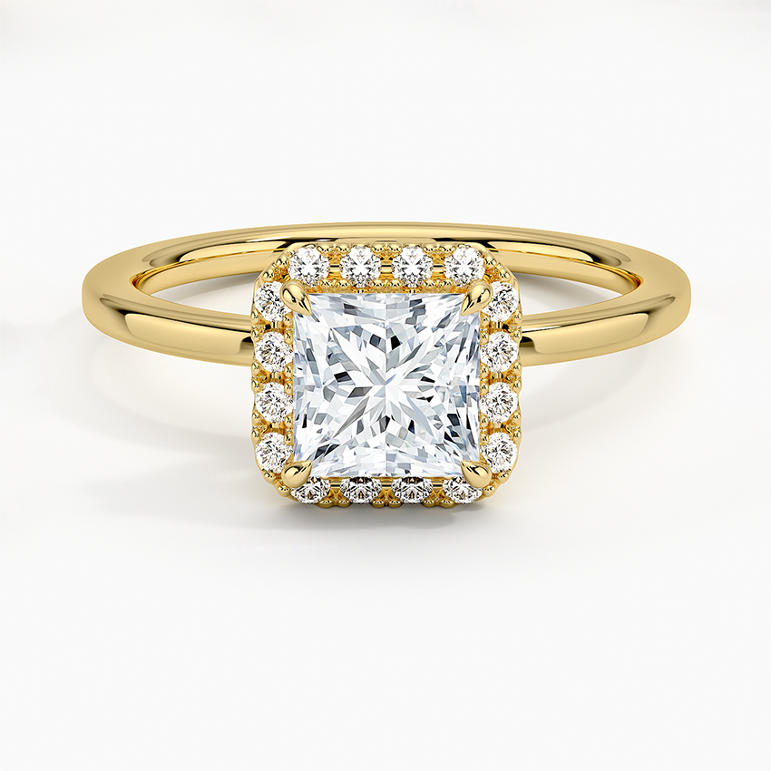 ecomposer-metal type-yellow-gold-18K,ecomposer-ring setting-halo