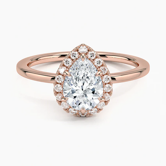ecomposer-view with diamond shape-pear,ecomposer-size-1-ct,ecomposer-metal type-rose-gold-18k
