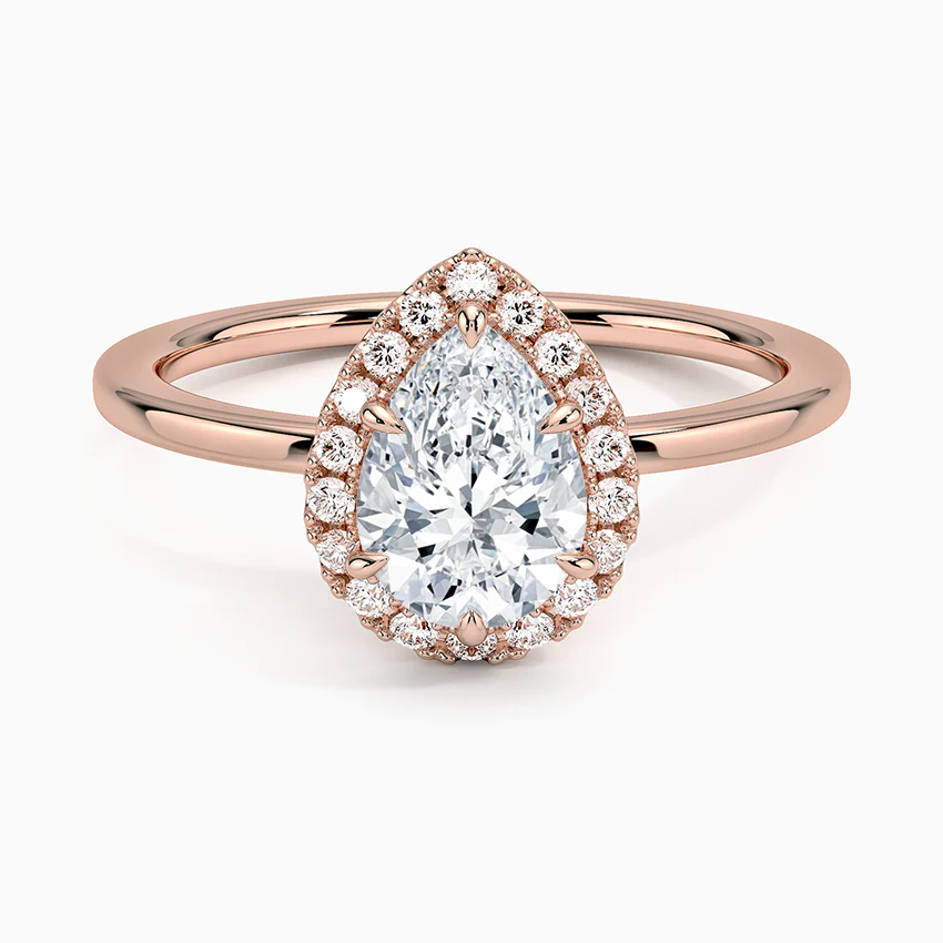 ecomposer-metal type-rose-gold-18K,ecomposer-ring setting-halo