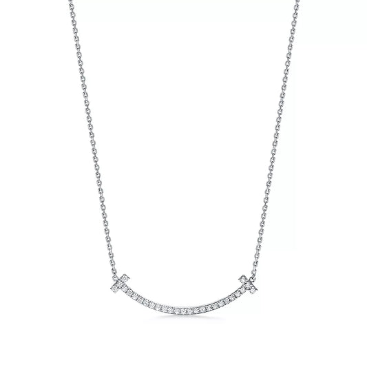 Necklace | White Gold | Medium | Smile | 0.5 ct | 18 in