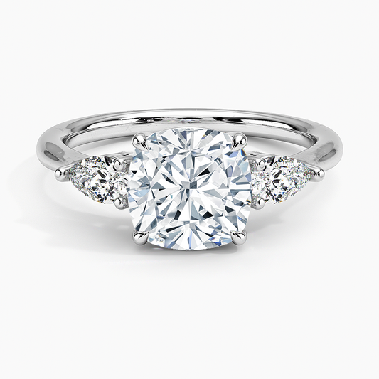 ecomposer-view with diamond shape-cushion,ecomposer-size-2-ct,ecomposer-metal type-white-gold-18k