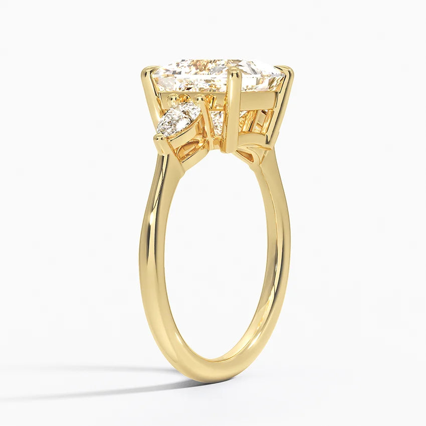 ecomposer-metal type-yellow-gold-18K,ecomposer-ring setting-trilogy