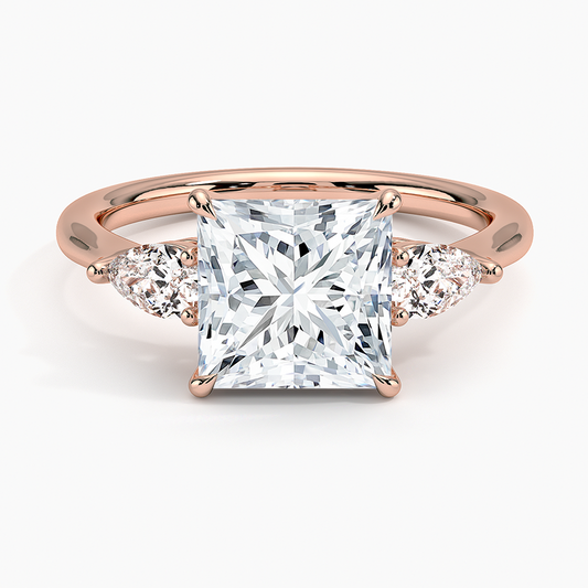 ecomposer-view with diamond shape-princess,ecomposer-size-2-ct,ecomposer-metal type-rose-gold-18k
