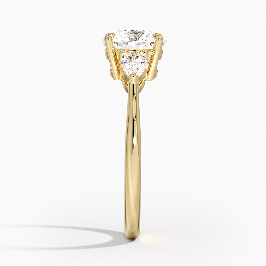ecomposer-metal type-yellow-gold-18K,ecomposer-ring setting-trilogy