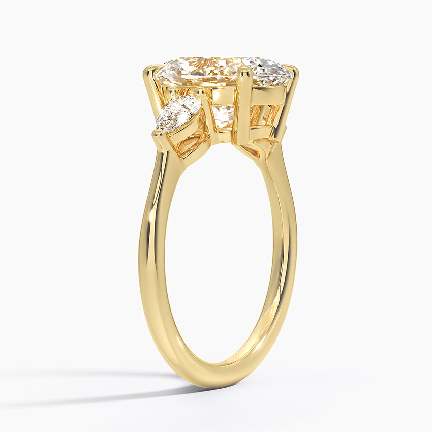 ecomposer-metal type-yellow-gold-18K,ecomposer-ring setting-trilogy