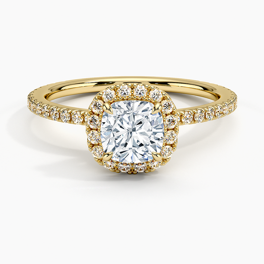 ecomposer-view with diamond shape-cushion,ecomposer-size-1-ct,ecomposer-metal type-yellow-gold-18k