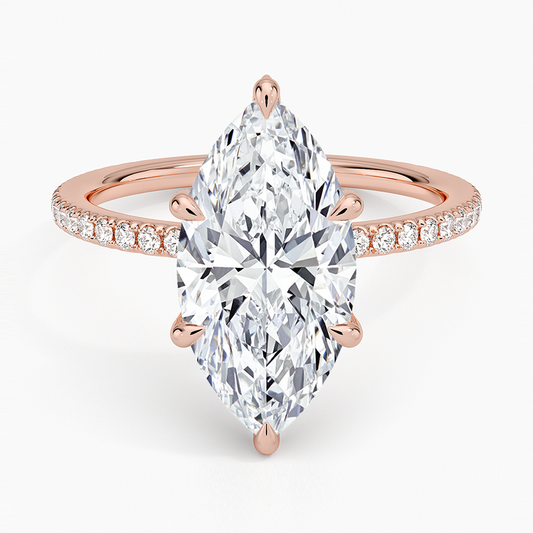 ecomposer-view with diamond shape-marquise, ecomposer-metal type-rose-gold-18k
