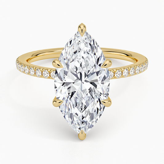 ecomposer-view with diamond shape-marquise, ecomposer-metal type-yellow-gold-18k