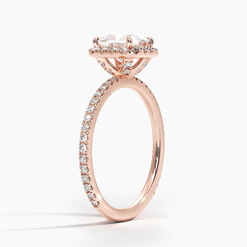 ecomposer-metal type-rose-gold-18K,ecomposer-ring setting-halo-pave