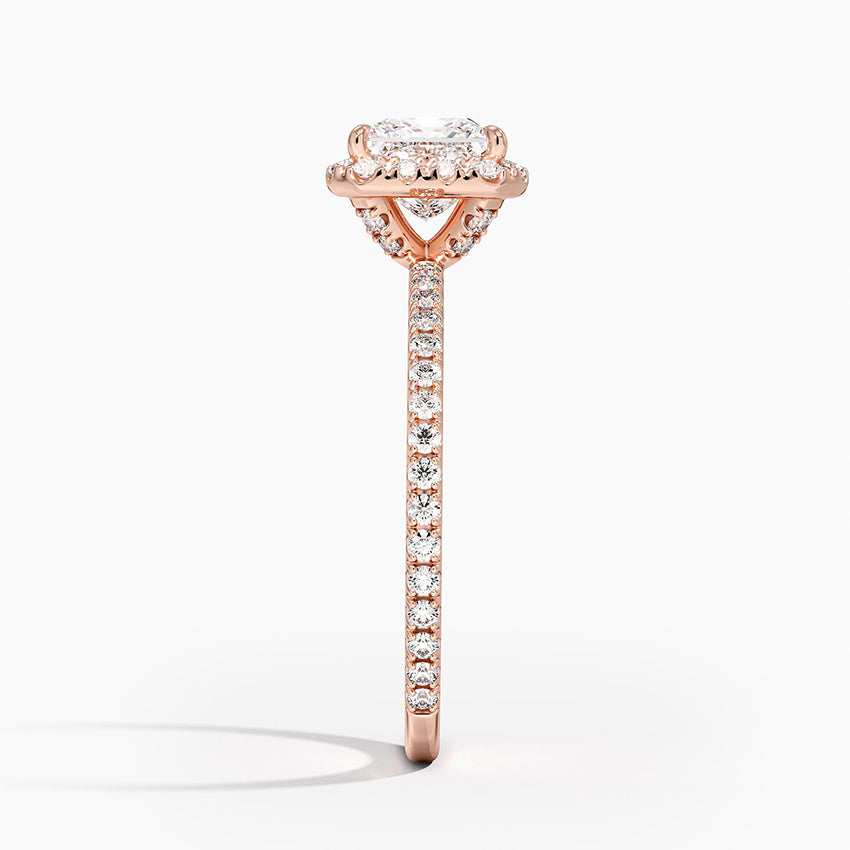 ecomposer-metal type-rose-gold-18K,ecomposer-ring setting-halo-pave