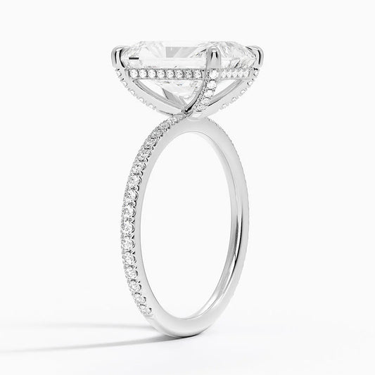 ecomposer-view with diamond shape-radiant, ecomposer-metal type-white-gold-18k