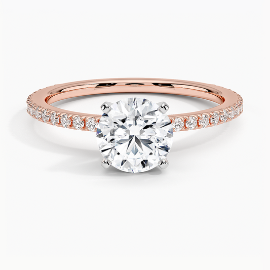 ecomposer-view with diamond shape-round,ecomposer-size-1-ct,ecomposer-metal type-rose-gold-18k