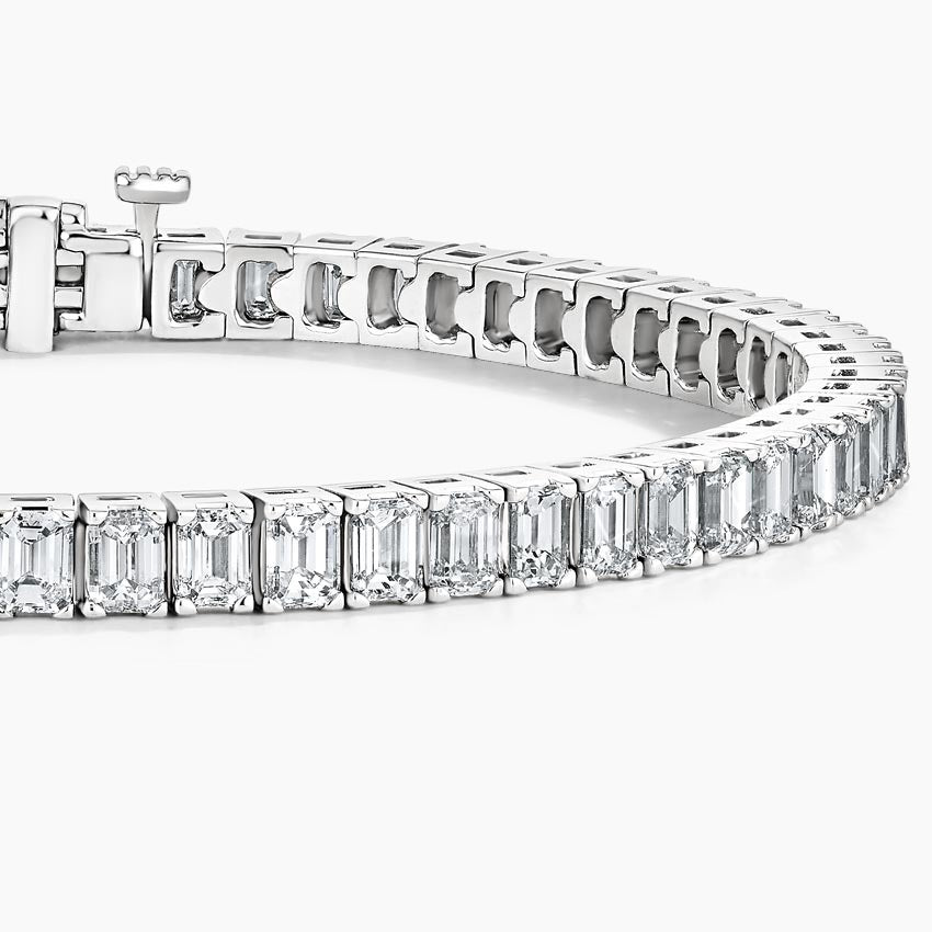 Bracelet | 9 ct | White Gold | Tennis Bracelet | Emerald
