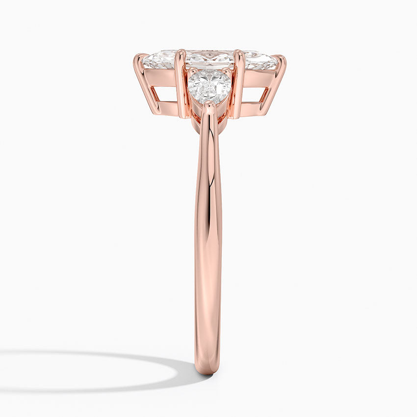 ecomposer-metal type-rose-gold-18K,ecomposer-ring setting-Trilogy