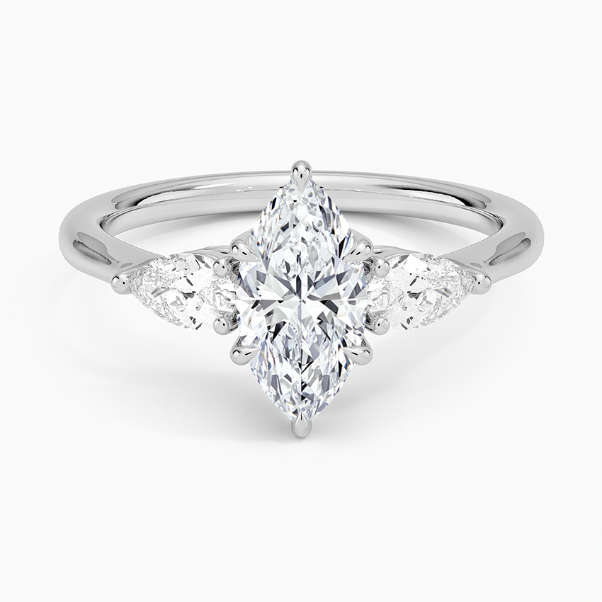 ecomposer-metal type-white-gold-18K,ecomposer-ring setting-Trilogy