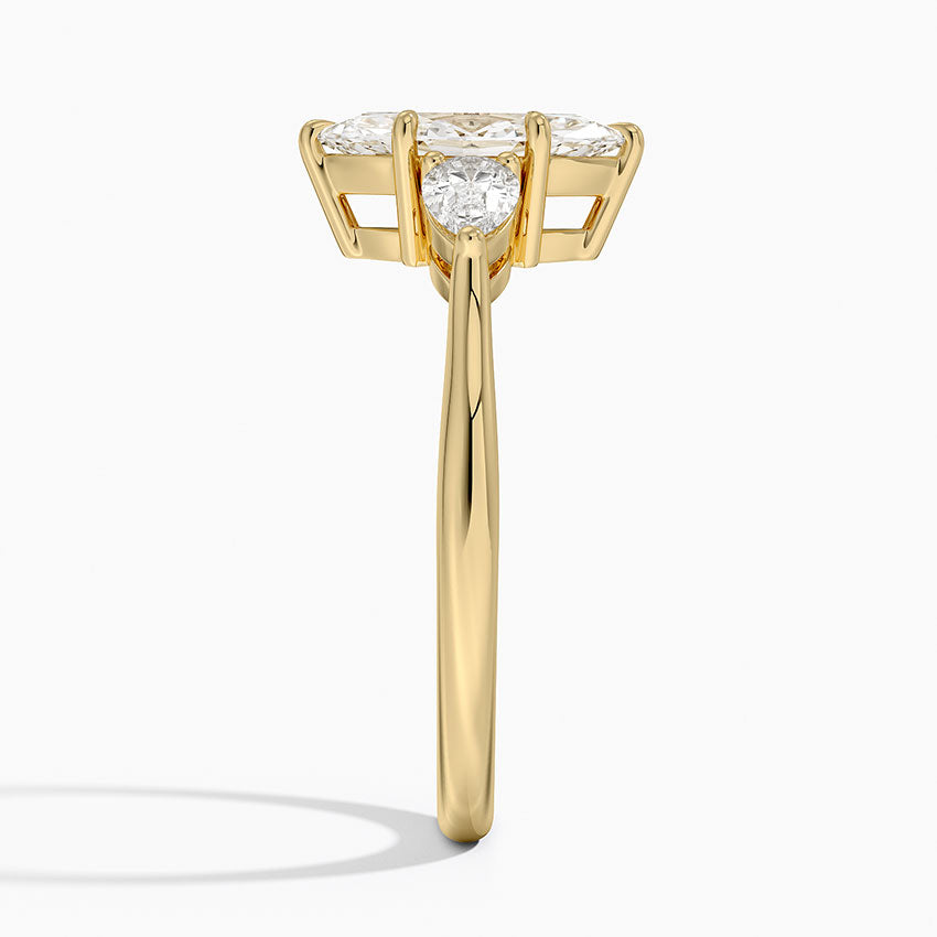 ecomposer-metal type-yellow-gold-18K,ecomposer-ring setting-Trilogy