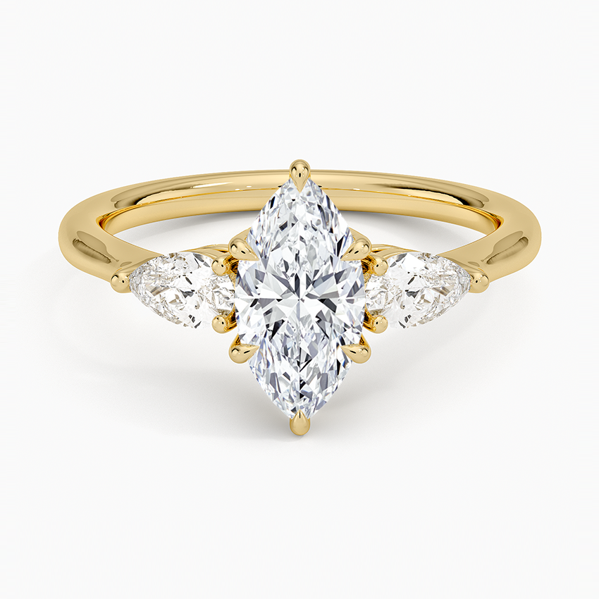 ecomposer-metal type-yellow-gold-18K,ecomposer-ring setting-Trilogy