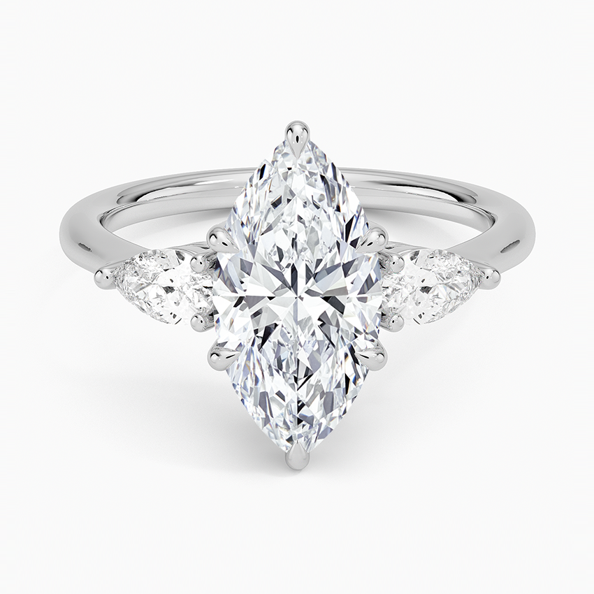 ecomposer-metal type-white-gold-18K,ecomposer-ring setting-Trilogy