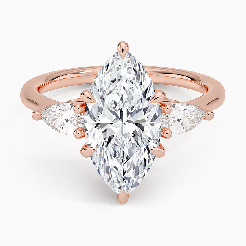 ecomposer-metal type-rose-gold-18K,ecomposer-ring setting-Trilogy