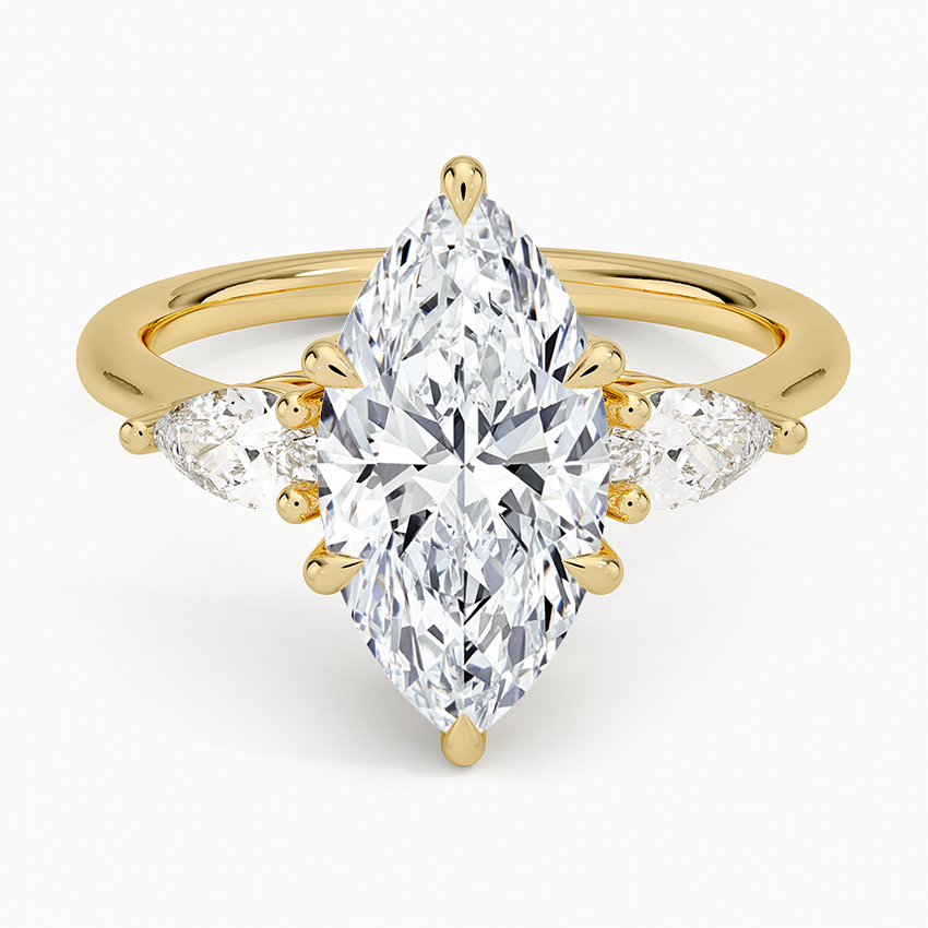 ecomposer-metal type-yellow-gold-18K,ecomposer-ring setting-Trilogy