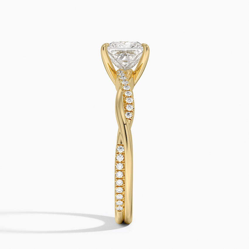 ecomposer-metal type-yellow-gold-18K,ecomposer-ring setting-twisted