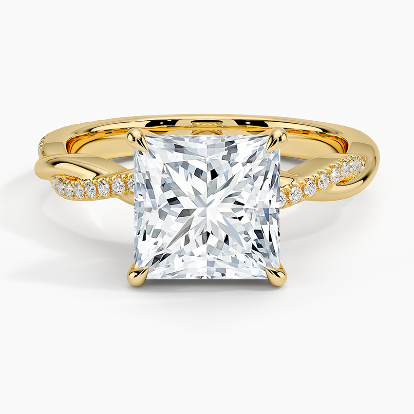 ecomposer-metal type-yellow-gold-18K,ecomposer-ring setting-twisted