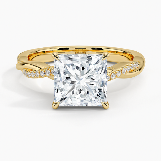 ecomposer-view with diamond shape-princess,ecomposer-size-2-ct,ecomposer-metal type-yellow-gold-18k