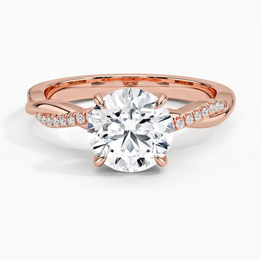 ecomposer-metal type-rose-gold-18K,ecomposer-ring setting-twisted