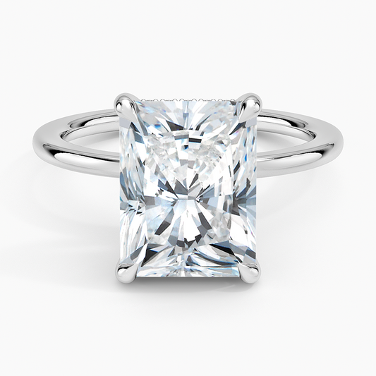 ecomposer-view with diamond shape-radiant, ecomposer-metal type-white-gold-18k