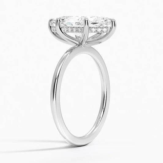 ecomposer-view with diamond shape-marquise, ecomposer-metal type-white-gold-18k