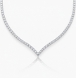 V-Shaped Tennis Lab Diamond (15 ct.) Necklace (16 in.) 18K White Gold