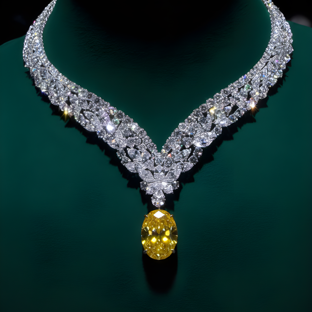 Dahya Lab Diamond (90 ct. total ) Necklace (17 in.) 18K White Gold