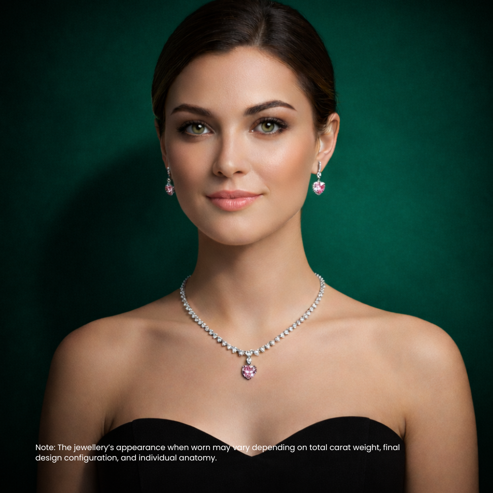 45 Carat Rosaline High Jewelry Bridal Lab-Grown Diamond Set 18K White Gold