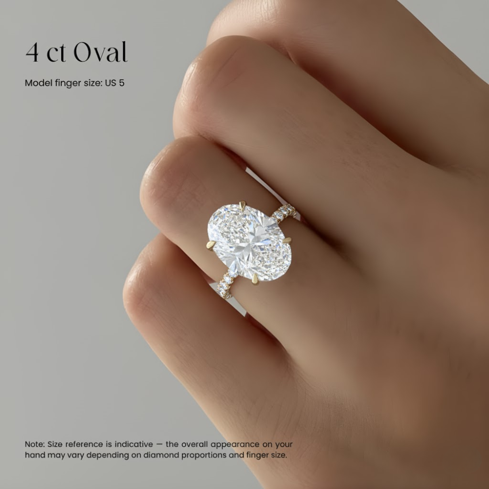 ecomposer-view with diamond shape-oval, ecomposer-metal type-rose-gold-18k, ecomposer-metal type-white-gold-18k, ecomposer-metal type-yellow-gold-18k