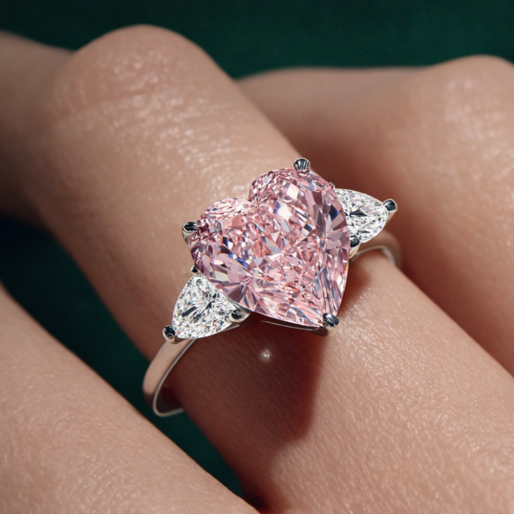 45 Carat Rosaline High Jewelry Bridal Lab-Grown Diamond Set 18K White Gold