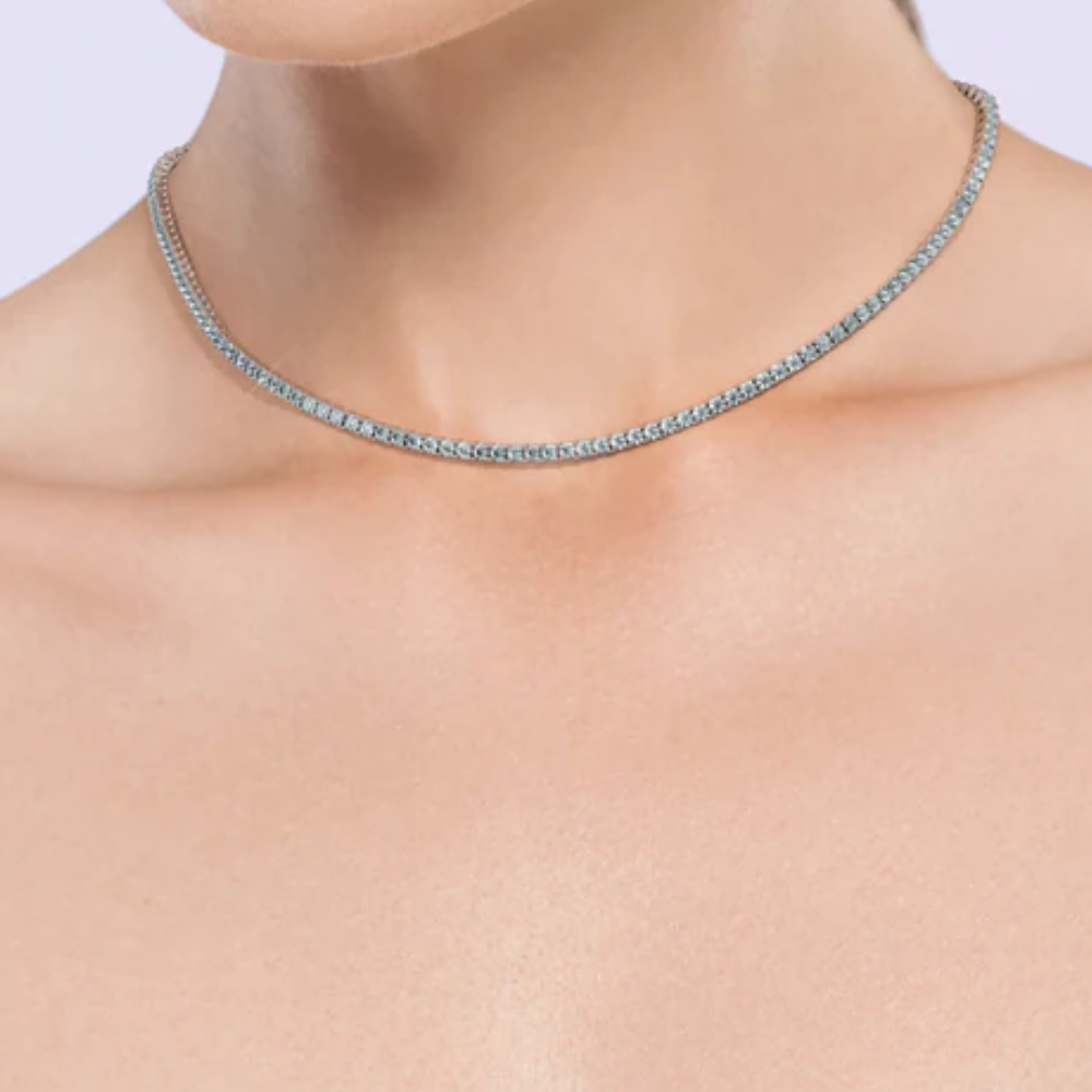 Tennis Lab Diamond (13 ct.) Necklace (16 in.) 18K White Gold