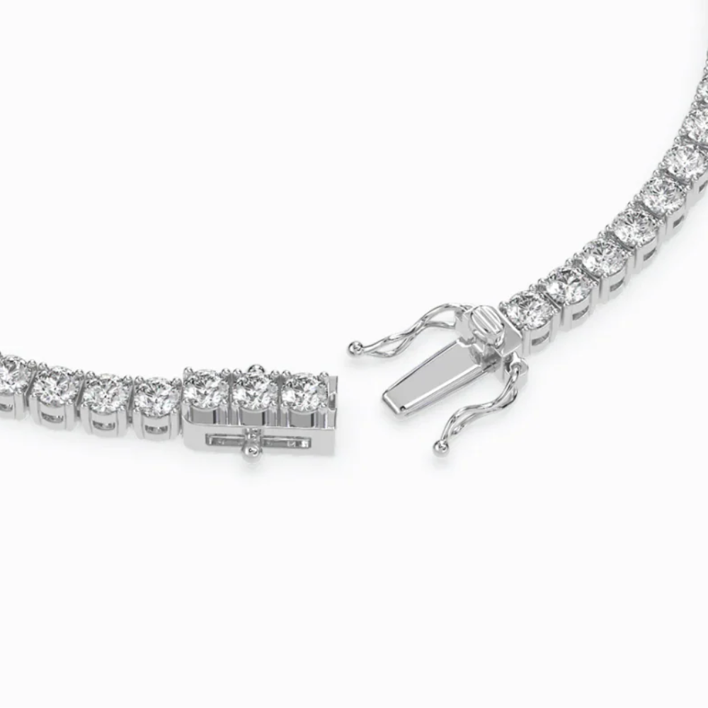 Pink Heart Tennis Lab Diamond Bracelet (5.5 ct. tw.) 18K White Gold