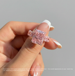 Jasmine Eternity Fancy Pink Radint Lab Diamond Ring in White Gold 18K